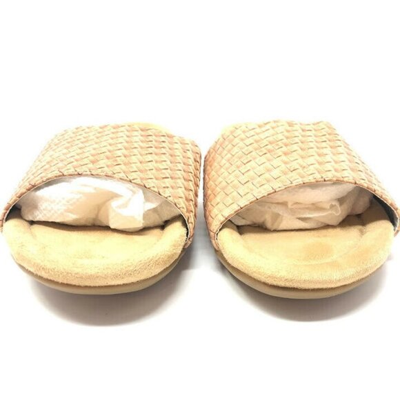 Annie Sabal Size 8 Tan Woven Slides Slip On Sandal - Picture 6 of 6